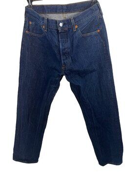 Levi’s 501 Jeans W35 L34 Dark Wash Straight Leg Button Fly Denim